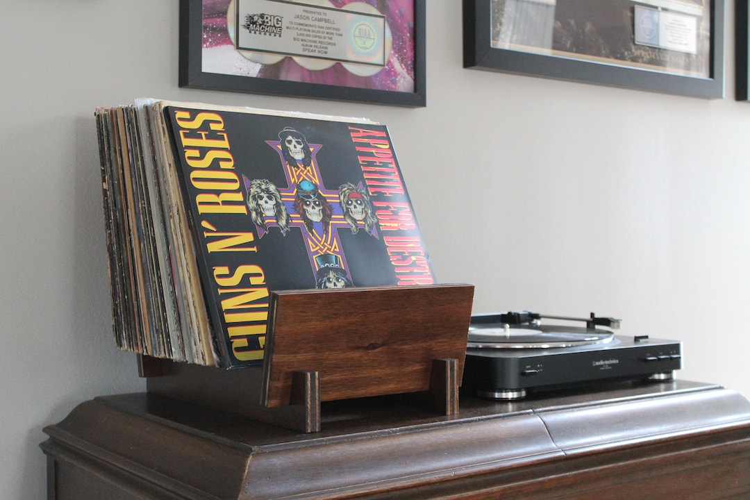 Vinyl Record Album Storage Display Rack (medium Front) - Etsy