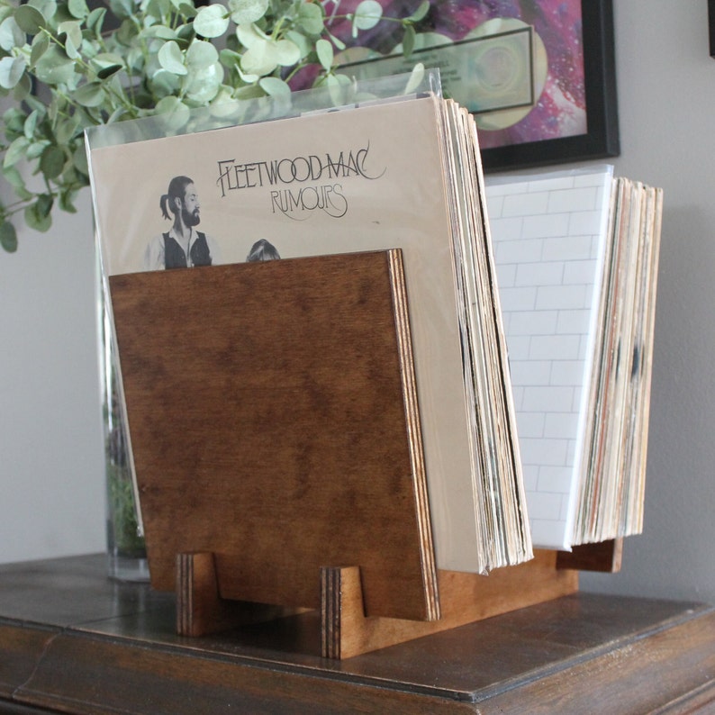 Vinyl Record Flip Rack Storage Display image 2