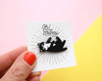 Spilla gatto - Spille smaltate - Spilla gatto - Spille carine - Cat lady - Cute cat - Kitty pin - Gattino - Kitten pin - Regalo per gattare - Gatto nero