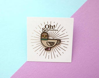Pigeon pins - Pigeon enamel pins - Spilla piccione - Cute pins - Cute pigeon - Piazza San Marco pigeons - Animali simpatici - Spilla uccelli