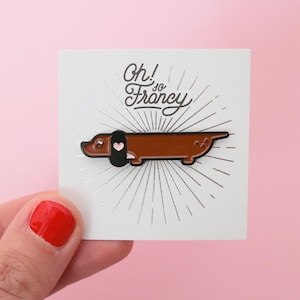 Dachshund pin - Enamel pins - Bassotto pin - Cute pins - Dog pin - Cute dogs - Weiner dog pin - Cane - Hot dog