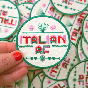 Italian AF patch - Italian - Italy - Italian family - Italian gadget - Embroidered patch - Embroidery patches - Lettering - Italian style