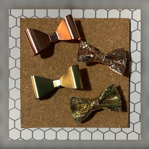 Metallic Bow Pushpins Shining Big and Bright