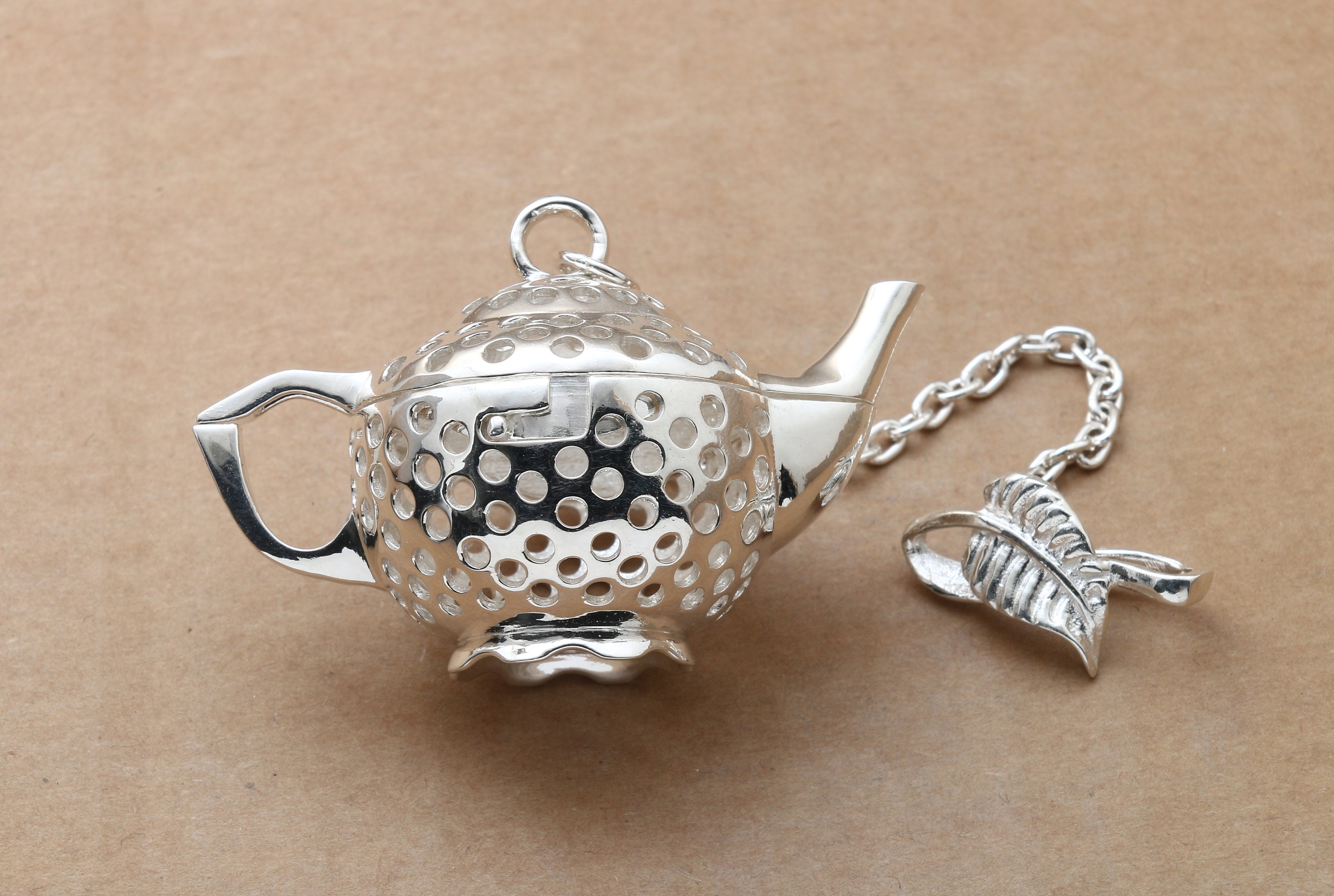 Sterling silver tea Infuser Sterling silver teapot Etsy