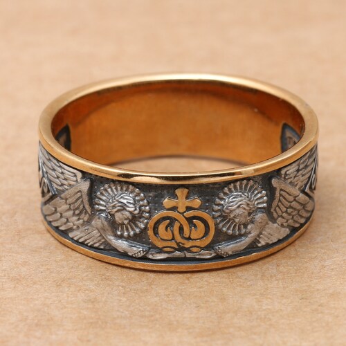 Silver Orthodox Wedding Ring Etsy