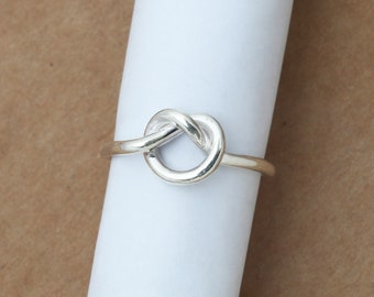 Sterling silver ring Knot | pinky ring