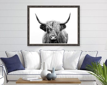 Highland Cow Print: Farmhouse Wall Art