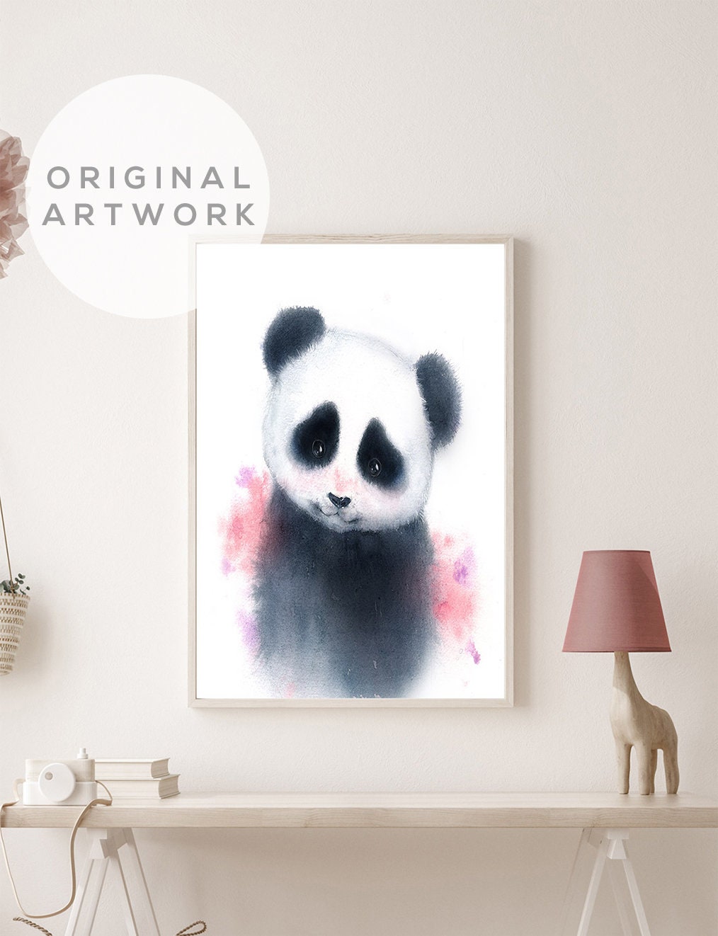 Adorable Baby Panda Nursery Wall Art Print - Woodland Animal Decor for Kids Room - Cute Bear Shower Gift
