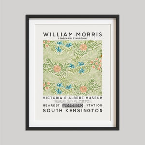 William Morris Exhibition Poster: Vintage Floral Wall Art