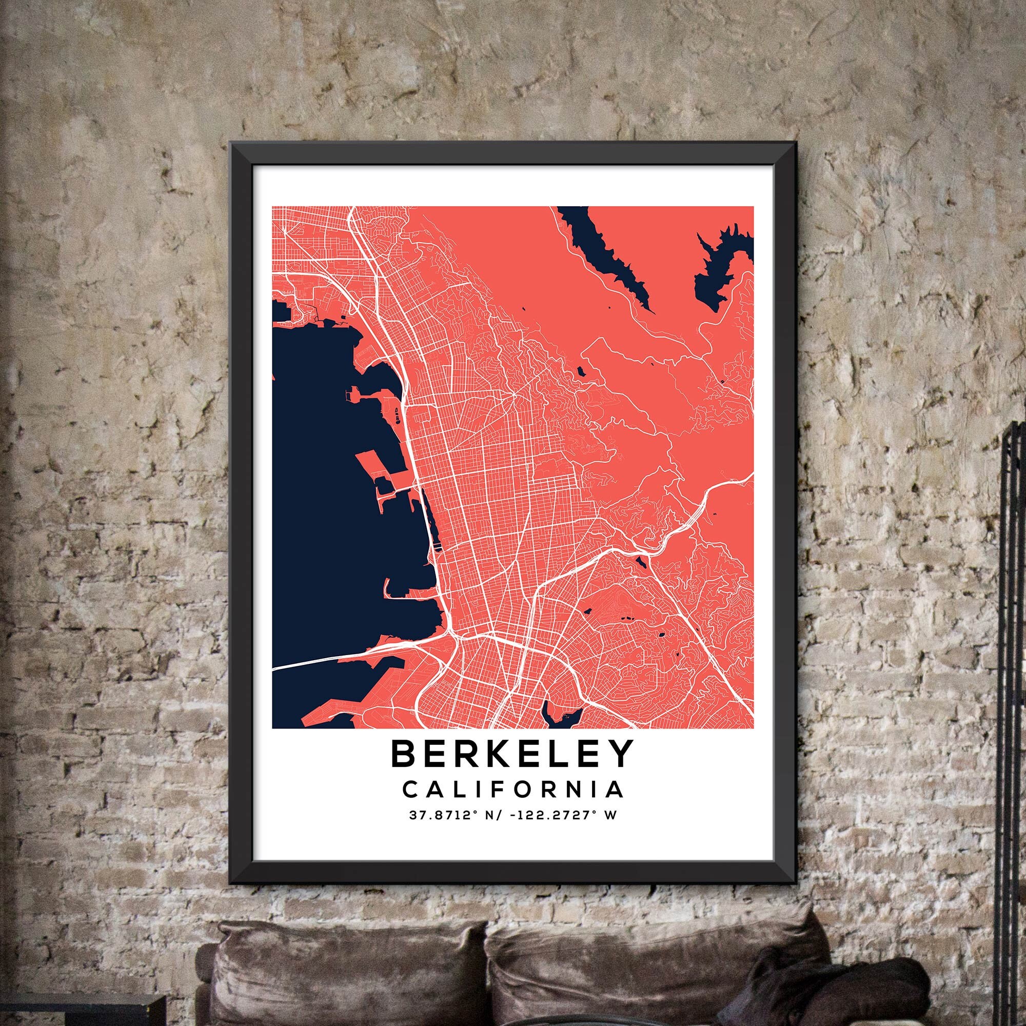 Berkeley Map Print Berkeley City Poster Vintage City Map | Etsy