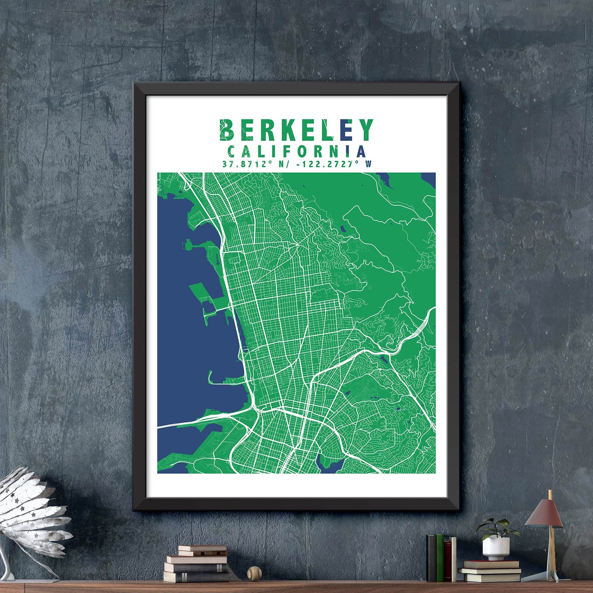 Berkeley Map Print Berkeley City Poster Vintage City Map | Etsy