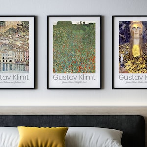 Gustav Klimt Print Set: Museum Exhibition Posters