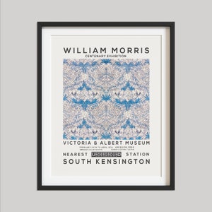 William Morris Exhibition Poster: Vintage Floral Wall Art