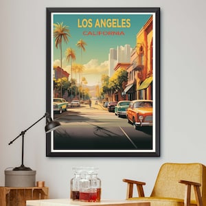 Los Angeles Skyline Art Print: Vibrant LA Decor