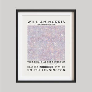 William Morris Exhibition Poster: Vintage Floral Wall Art