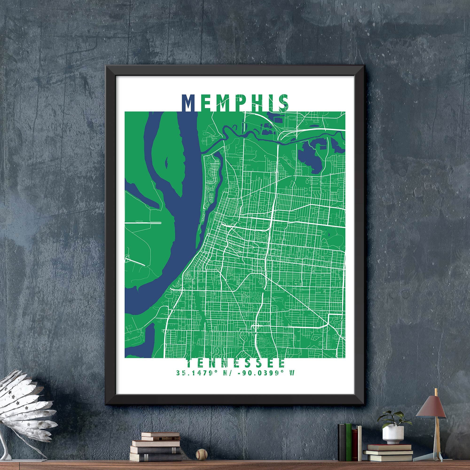 Karte von Memphis Tennessee Memphis Karte Druck Memphis | Etsy