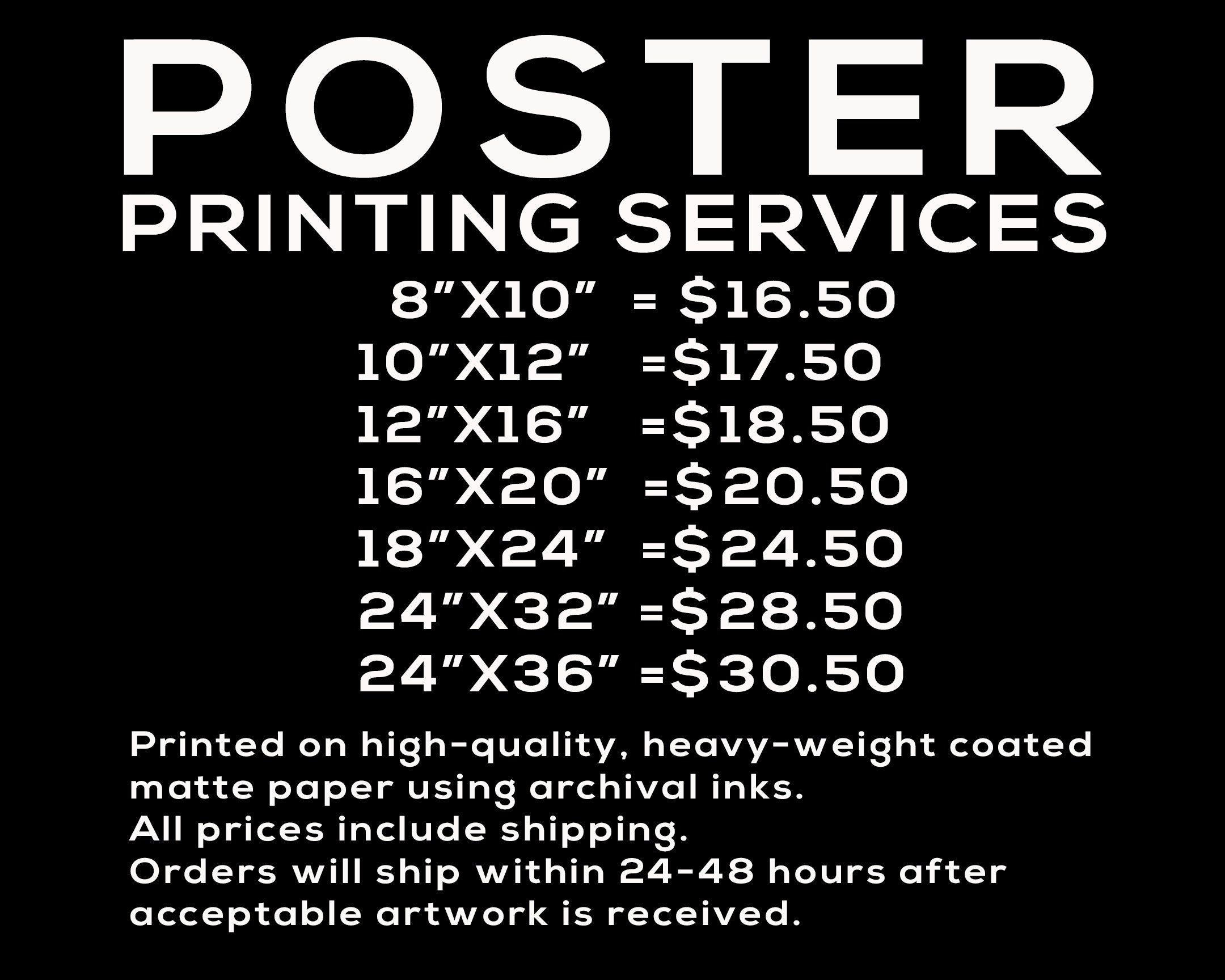 Poster Custom Printing Services Fulfillment Services -
