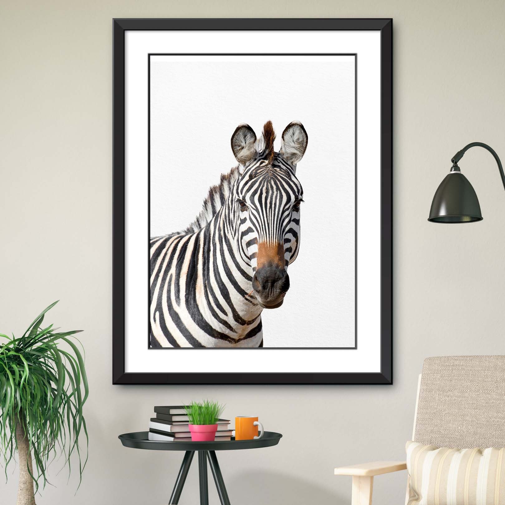 Zebra Print Zebra Wall Art Zebra Decor Living Room Art | Etsy