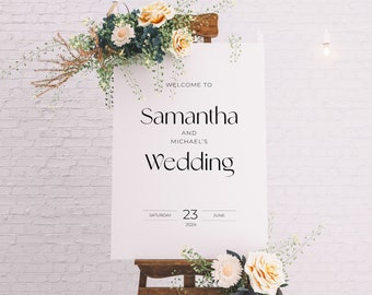 Modern, Funny Wedding Sign, Featuring Spouse in Small Letters, Really Funny Wedding Sign.