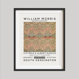 William Morris Exhibition Poster: Vintage Floral Wall Art