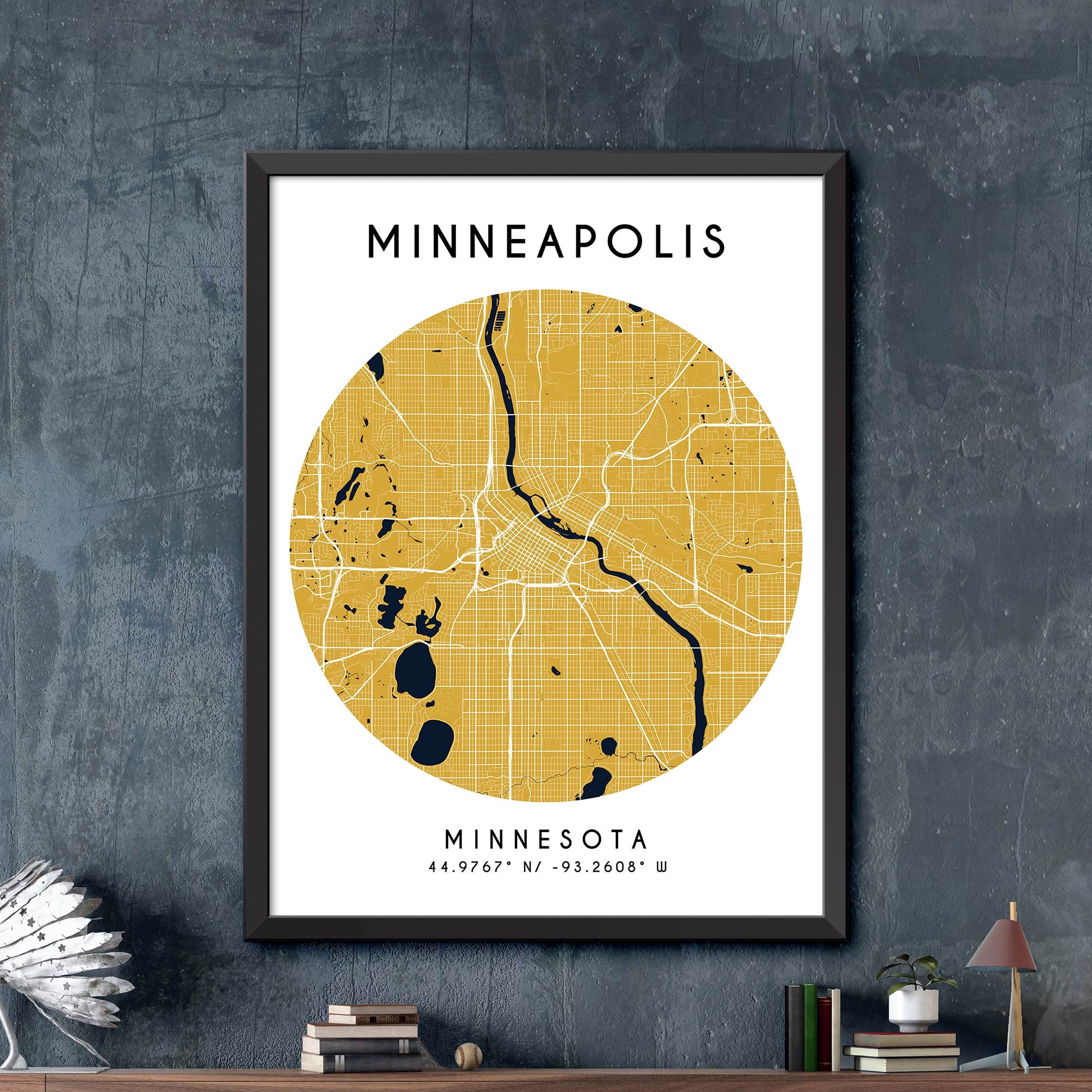 Minneapolis Karte Minneapolis Karte Minneapolis Stadt | Etsy