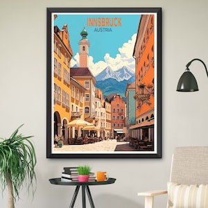 Innsbruck Austria Illustration Art Print