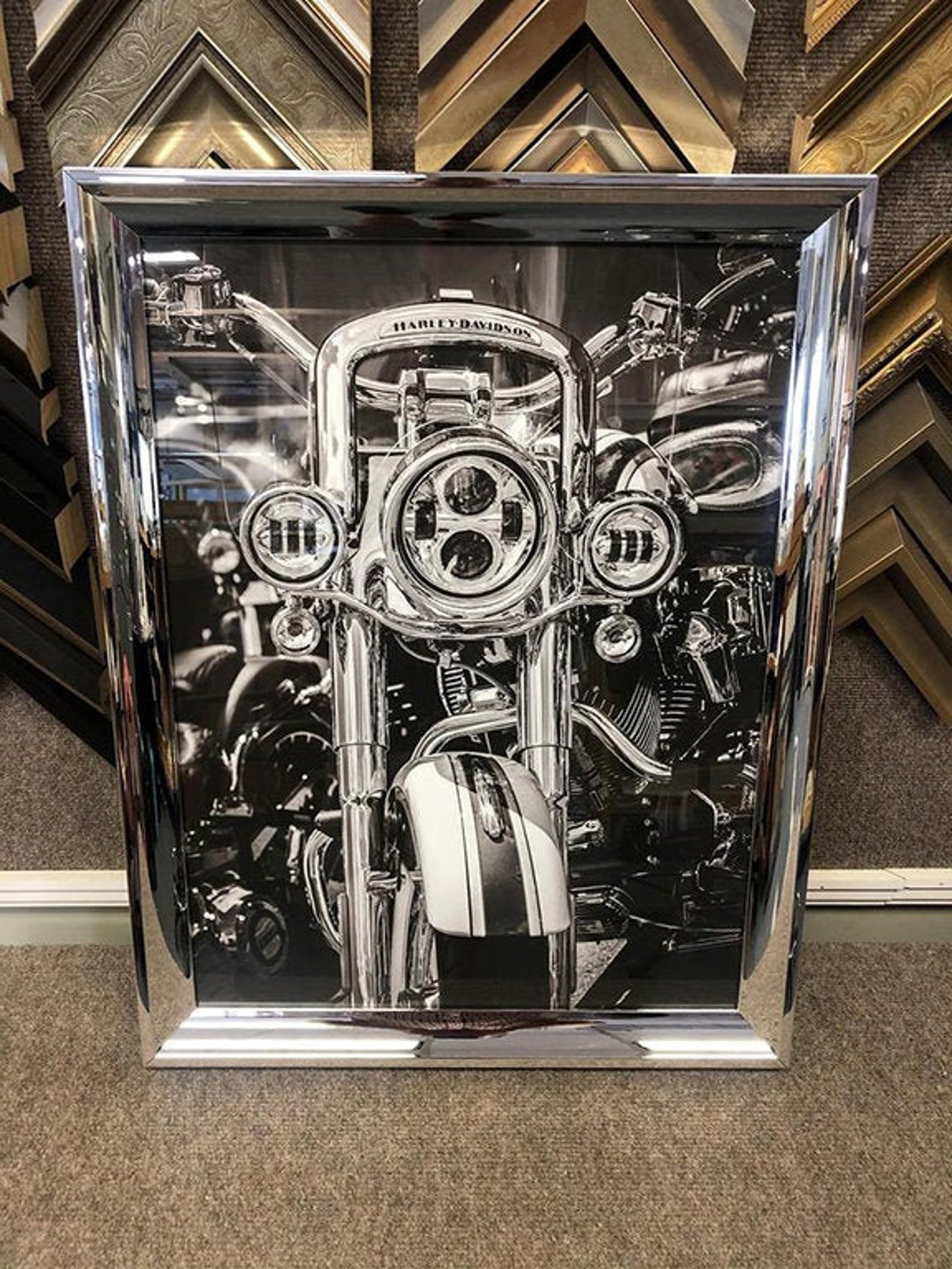 Harley Davidson Framed Print Harley Davidson Framed Art Etsy