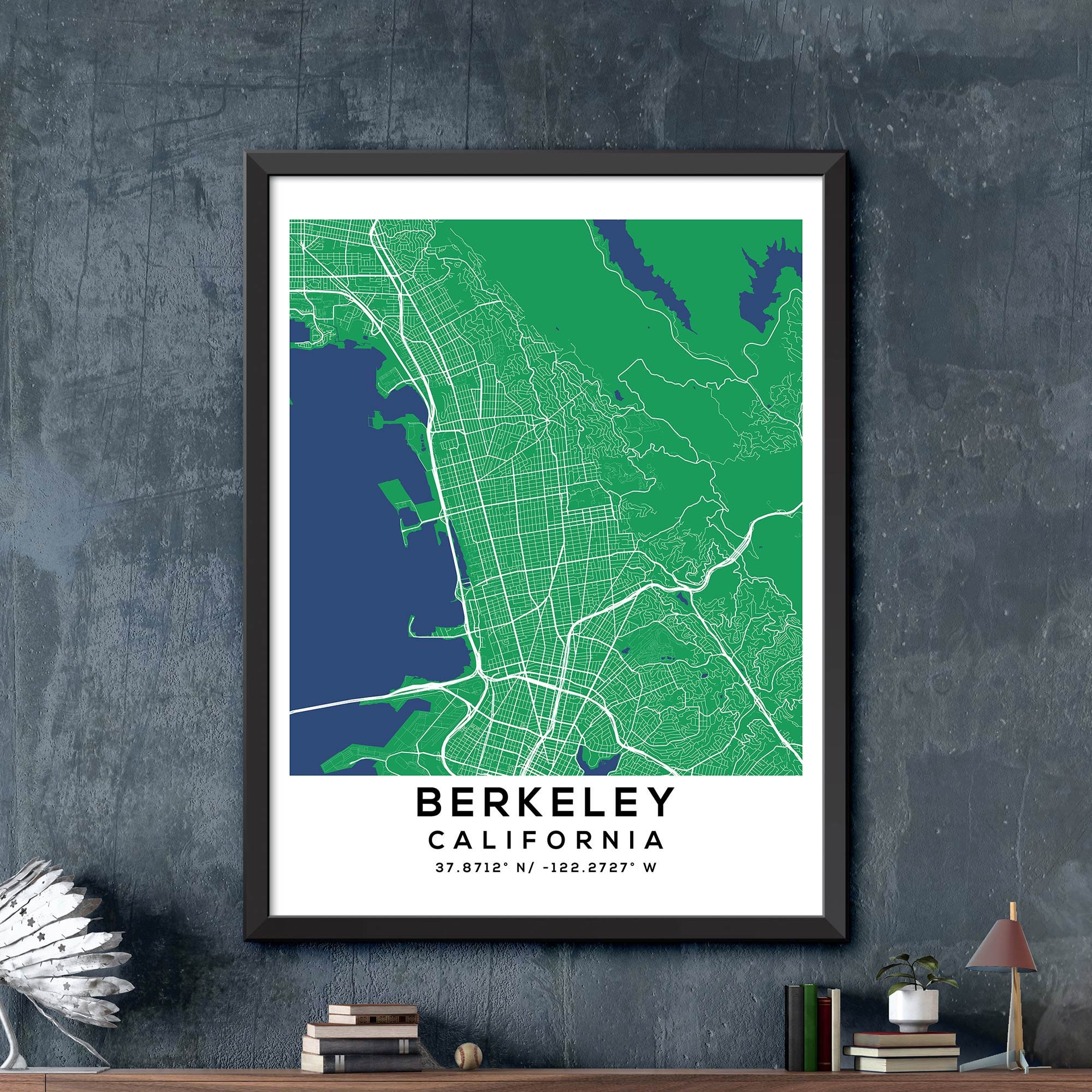 Berkeley Map Print Berkeley City Poster Vintage City Map | Etsy