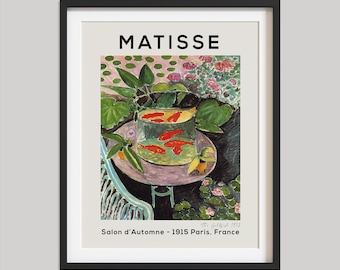 Henri Matisse The Goldfish, Exhibition Poster, Floral Wall Art, Flower Print, Home Decor