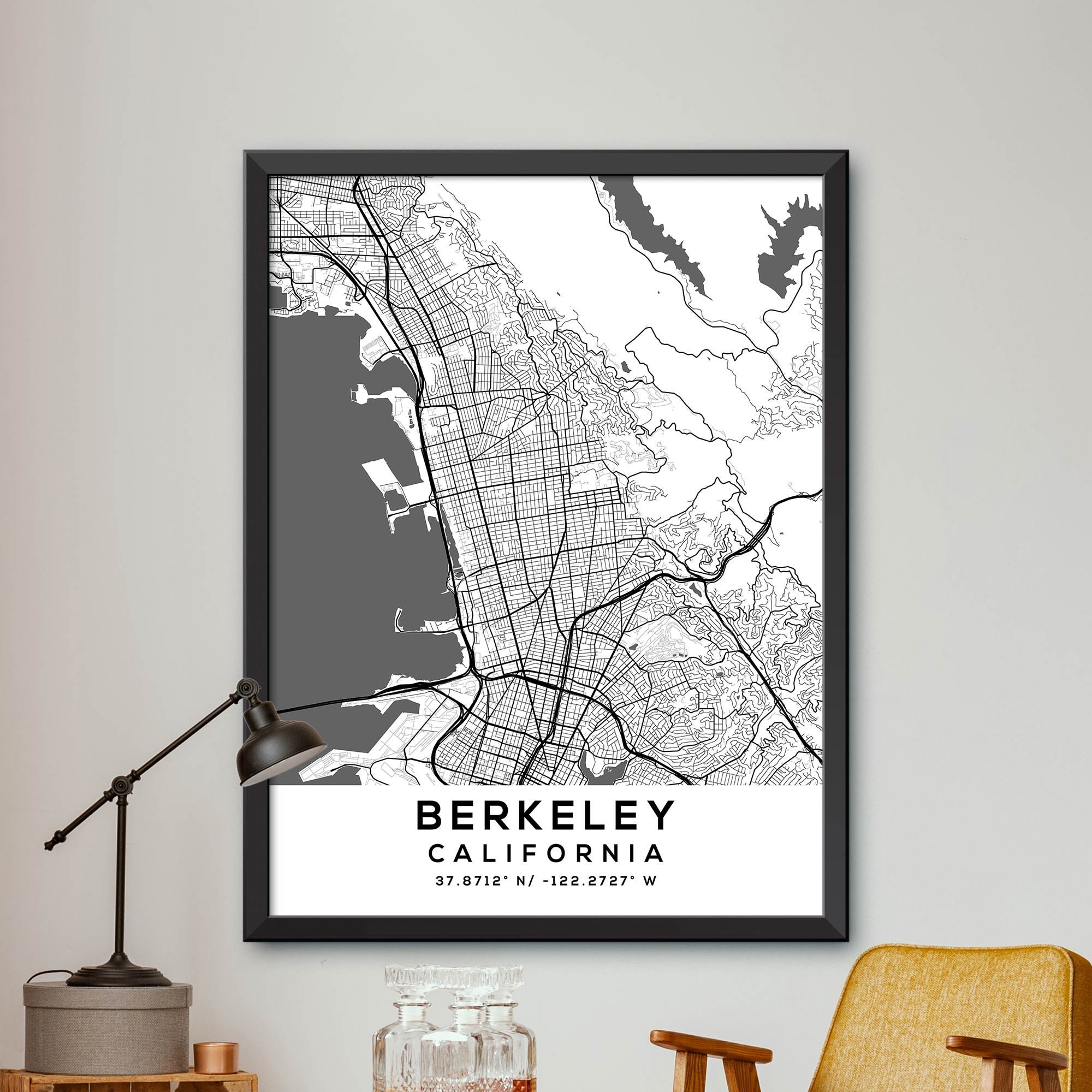 Berkeley Map Print Berkeley City Poster Vintage City Map | Etsy