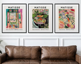 Henri Matisse Print Set of 3 Exhibition Art