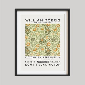 William Morris Exhibition Poster: Vintage Floral Wall Art