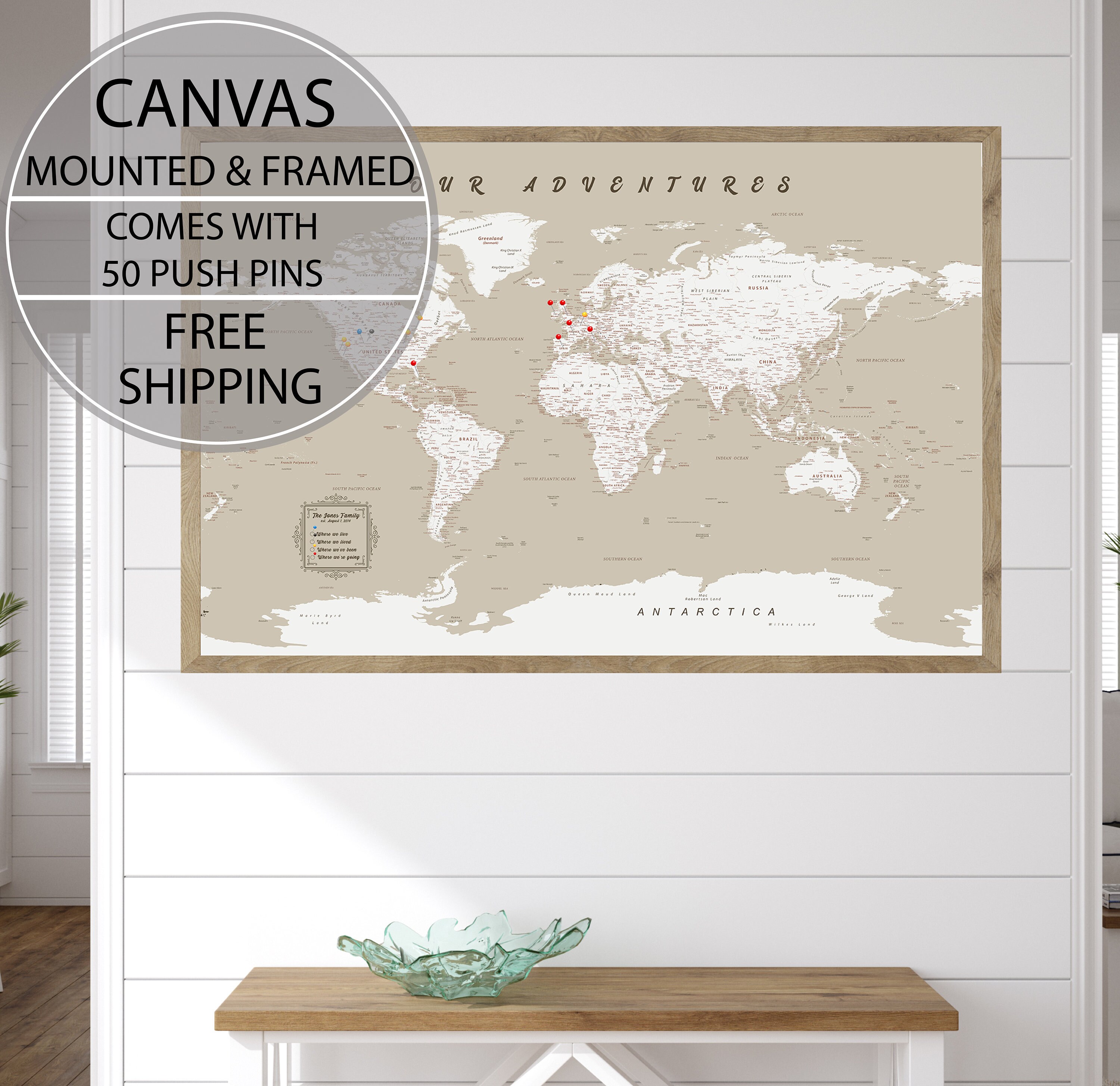 Personalized Push Pin World Map - Il Fullxfull.2766838983 Hbsp