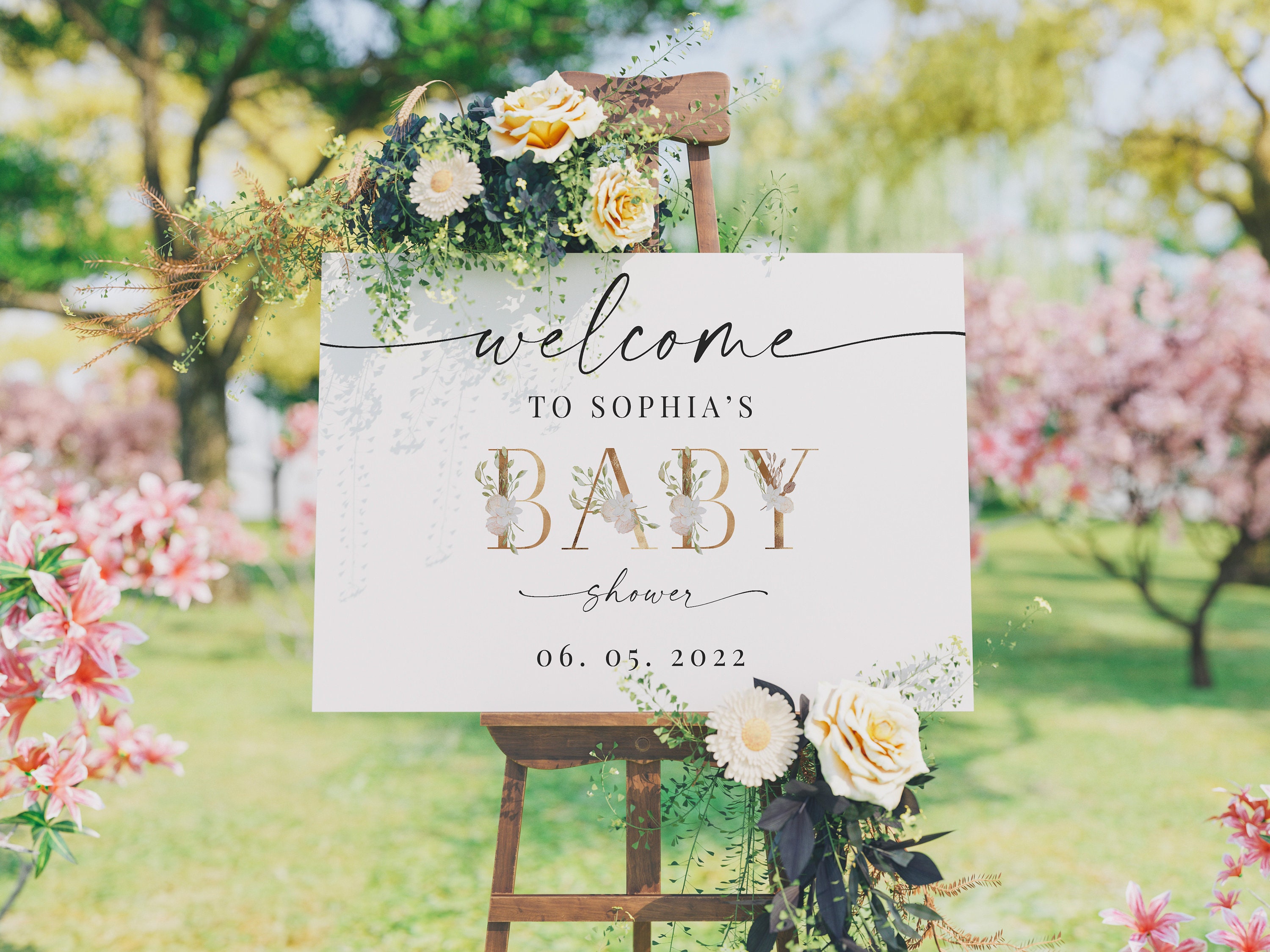 Personalized Baby Shower Welcome Sign: Custom Printable Decor for Boys & Girls Celebration