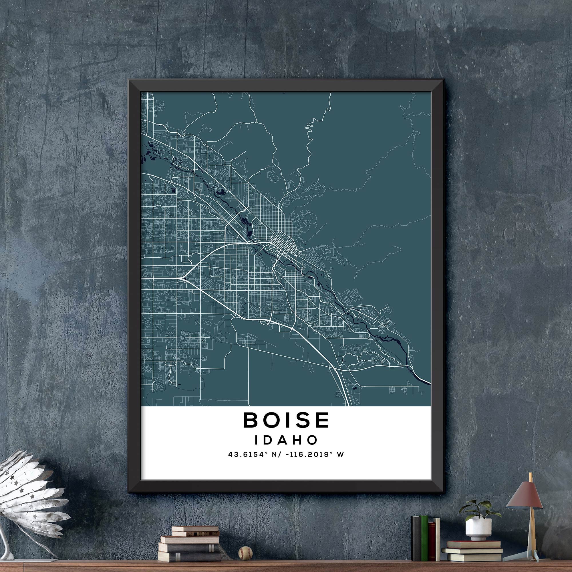 Boise Map Print Boise City Poster Vintage City Map Boise | Etsy