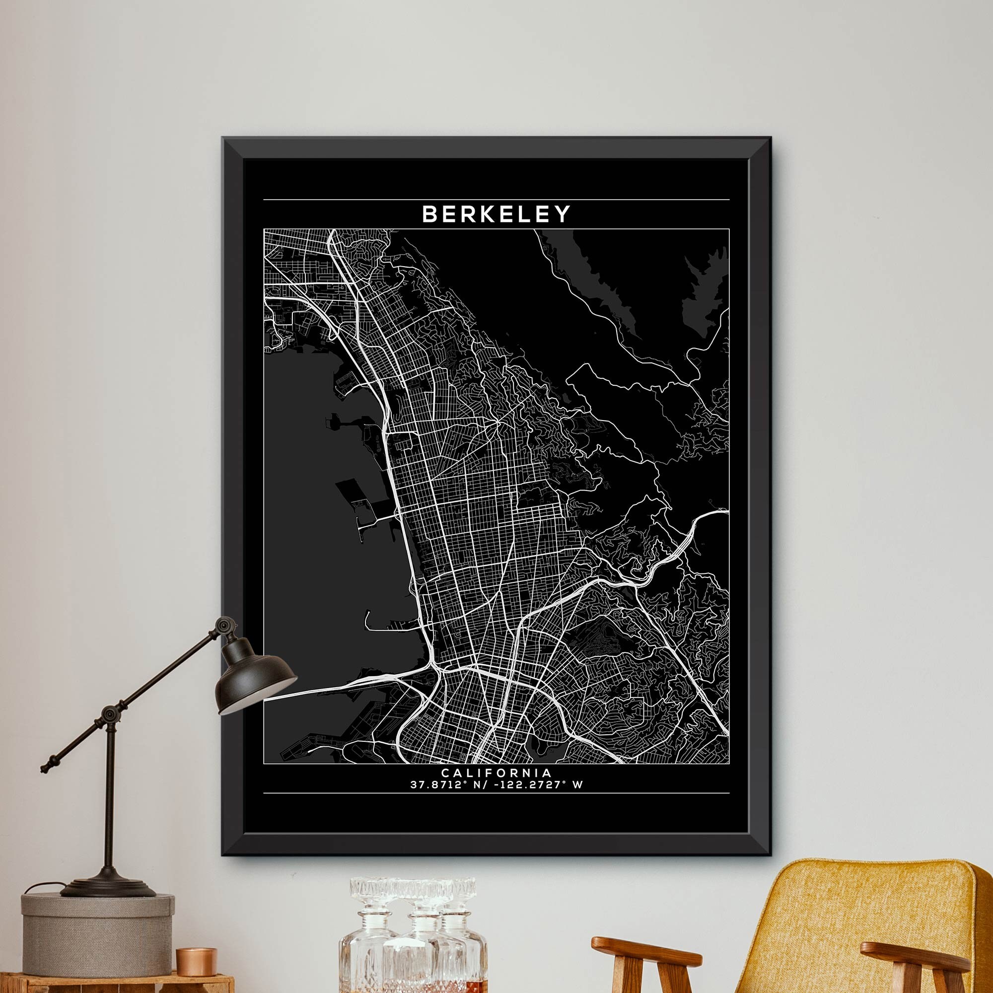 Berkeley Map Print Berkeley City Poster Vintage City Map | Etsy