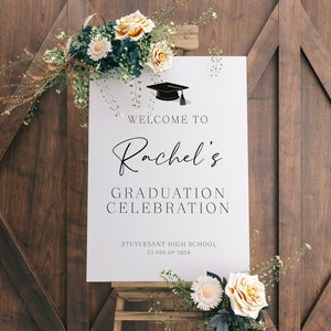 Personalized Graduation Welcome Sign for Lawn or Yard Decor | Celebrate High School & College Grads