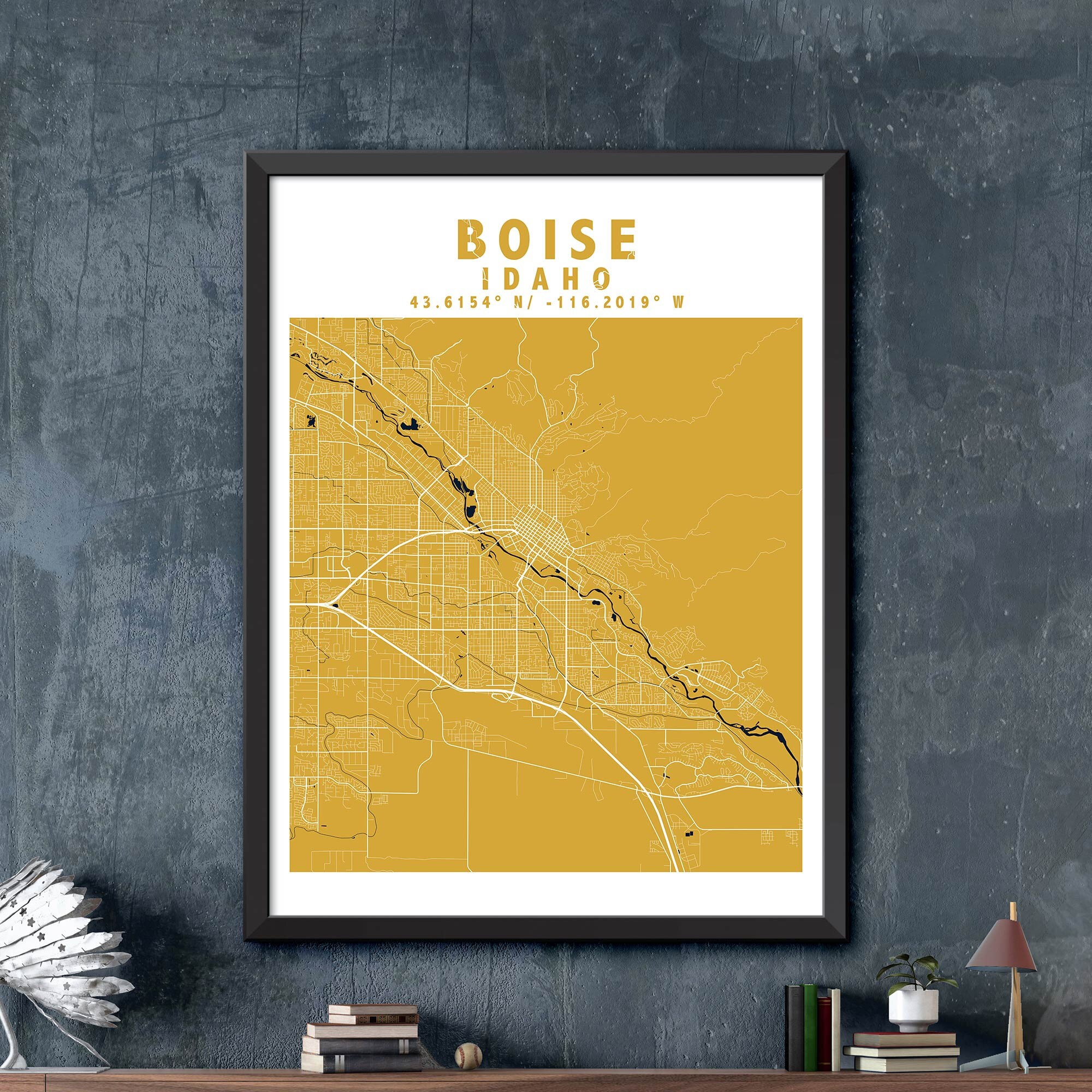 Boise Map Print Boise City Poster Vintage City Map Boise | Etsy