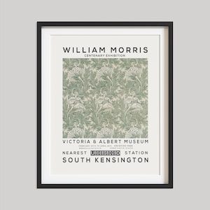 William Morris Exhibition Poster: Vintage Floral Wall Art