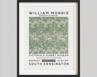 William Morris Print, Vintage Wall Decor, Exhibition Poster, Floral Wall Art, Flower Print, Home Decor, Marigold