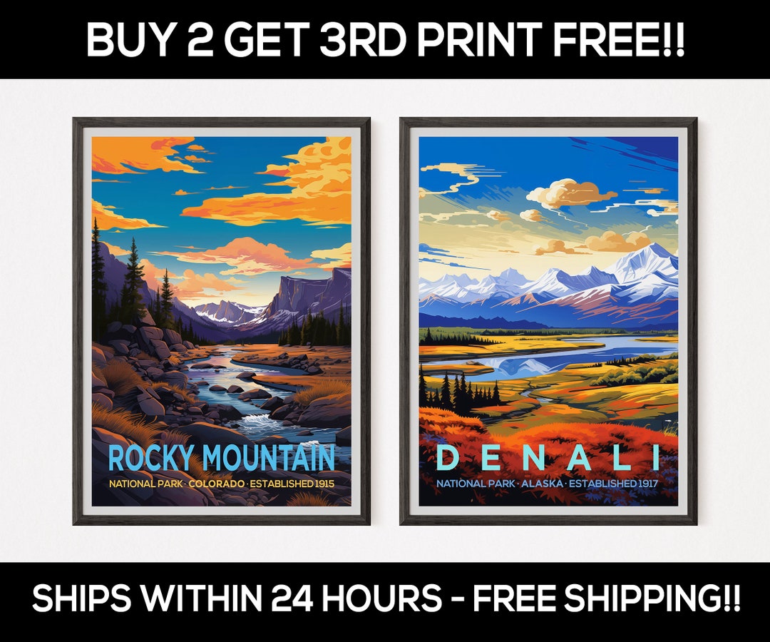 National Park Travel Poster - Vintage Style Travel Posters - National ...