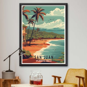 San Juan Puerto Rico Poster - San Juan Puerto Rico Print - San Juan Poster - San Juan Print - San Juan Illustration