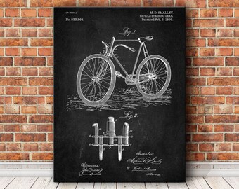 Vintage Bicycle Steering Gear Patent Print - Sports Artwork for Cycling Enthusiasts and Home Decor