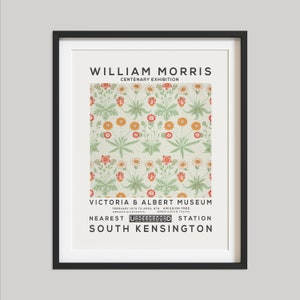 William Morris Exhibition Poster: Vintage Floral Wall Art