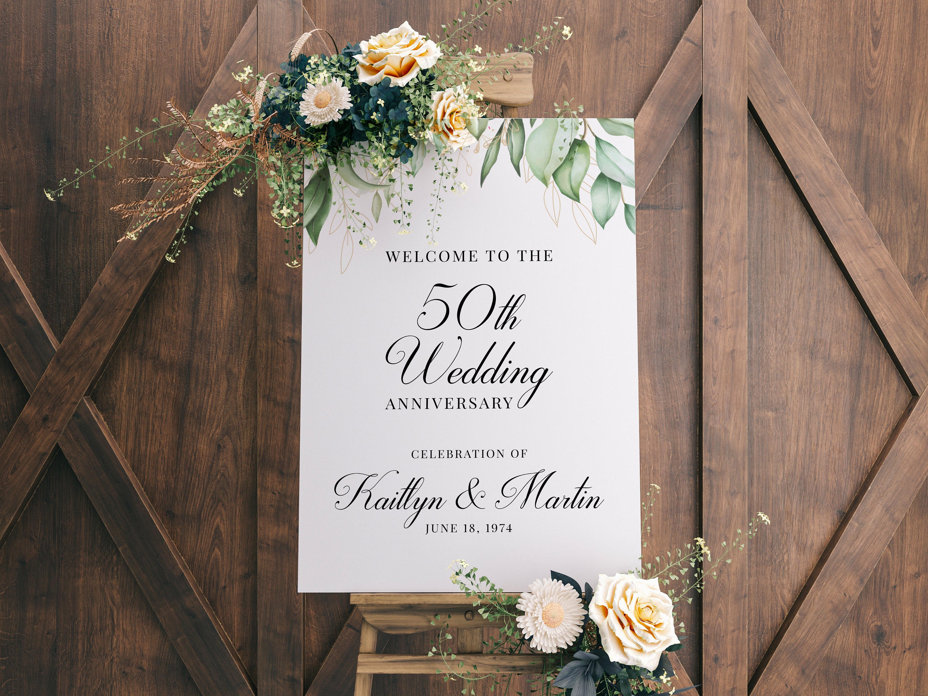 Personalized Anniversary Sign: Wedding Celebration Decor