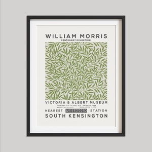 William Morris Exhibition Poster: Vintage Floral Wall Art