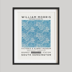 William Morris Exhibition Poster: Vintage Floral Wall Art