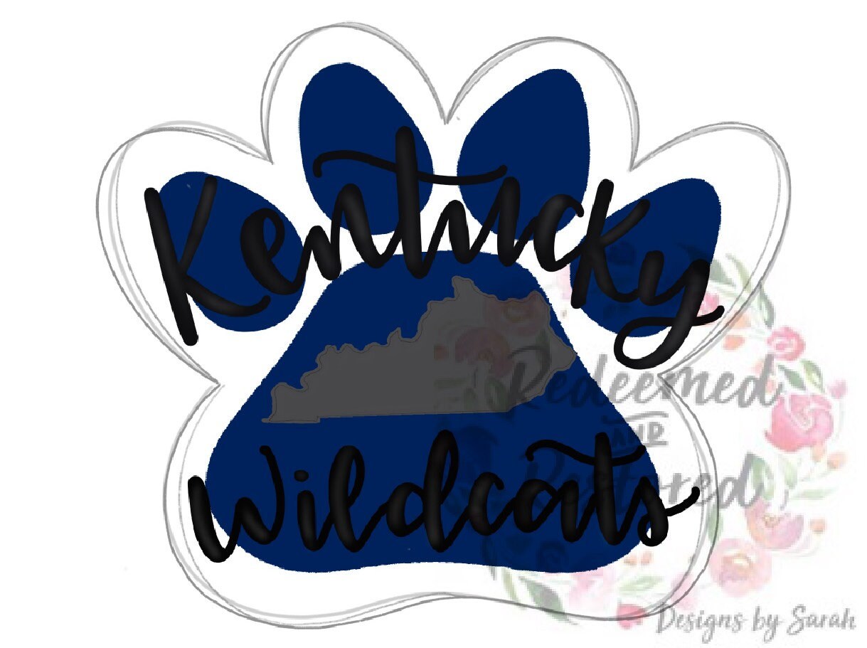Kentucky Wildcats Pawprint PNG Dos Paquete de Diseño | Etsy