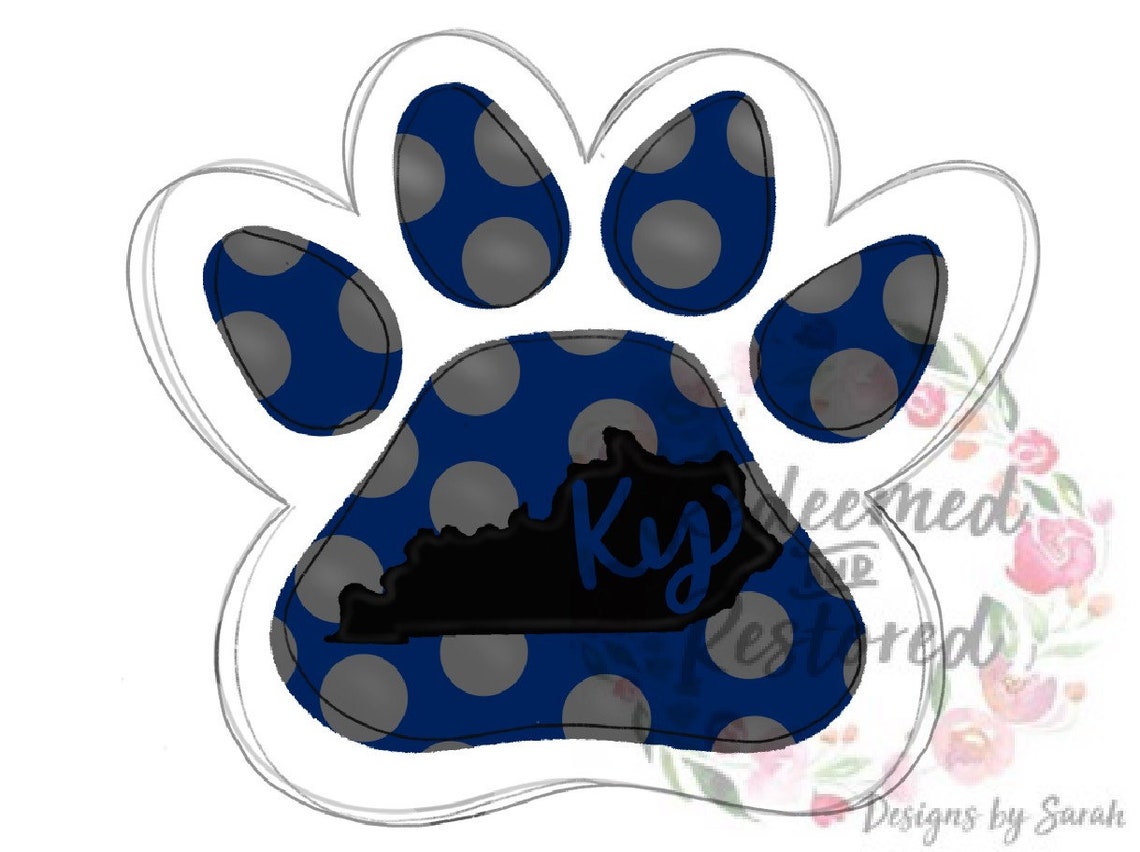 Kentucky Wildcats Pawprint PNG Dos Paquete de Diseño | Etsy