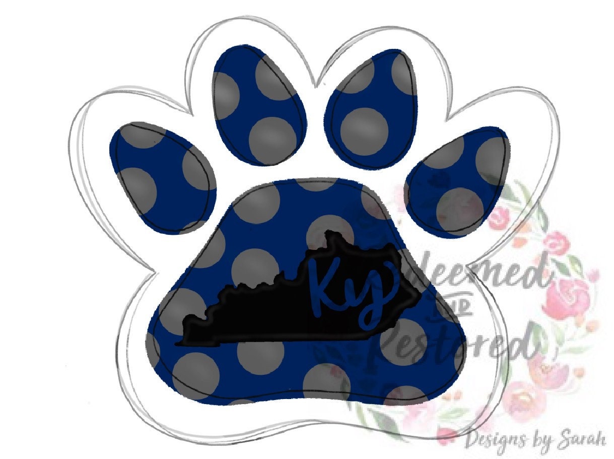 Kentucky Wildcats Pawprint PNG Dos Paquete de Diseño | Etsy